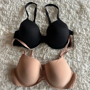Soma Bra Bundle 38C Embraceable Demi & Bodily Perfect Coverage Black Blush